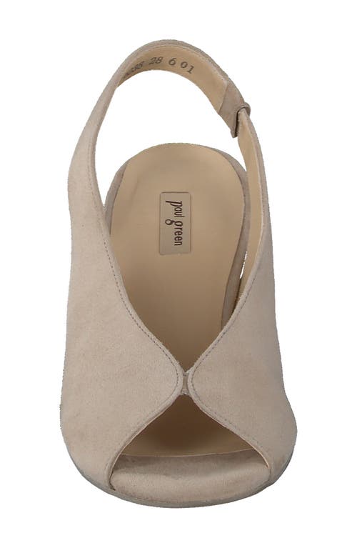 Paul Green Riviera Slingback Sandal In Champagne Suede