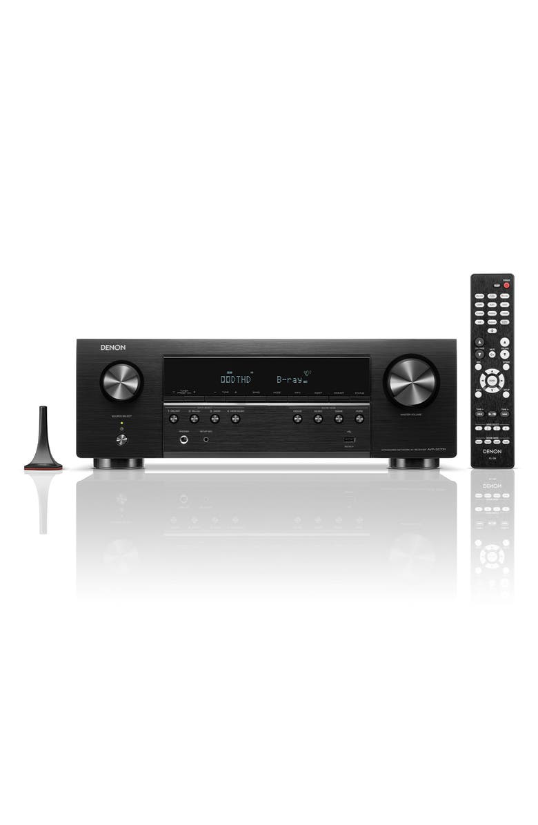 Denon AVR-S670H 5.2 Channel 8K Home Theater Receiver with Dolby TrueHD Audio, HDR10+, and HEOS Built-In, Alternate, color, Black