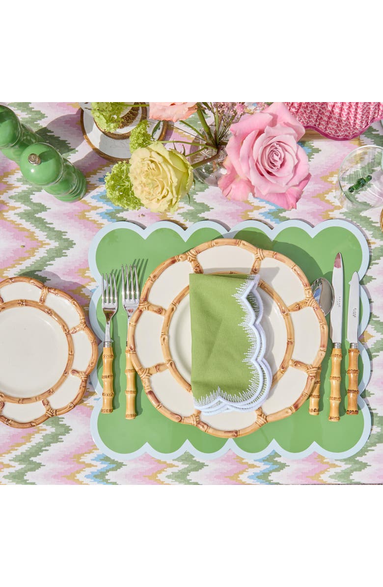 Mrs. Alice Petal Wooden Ceramic Dinner Plate, Alternate, color, Neutral