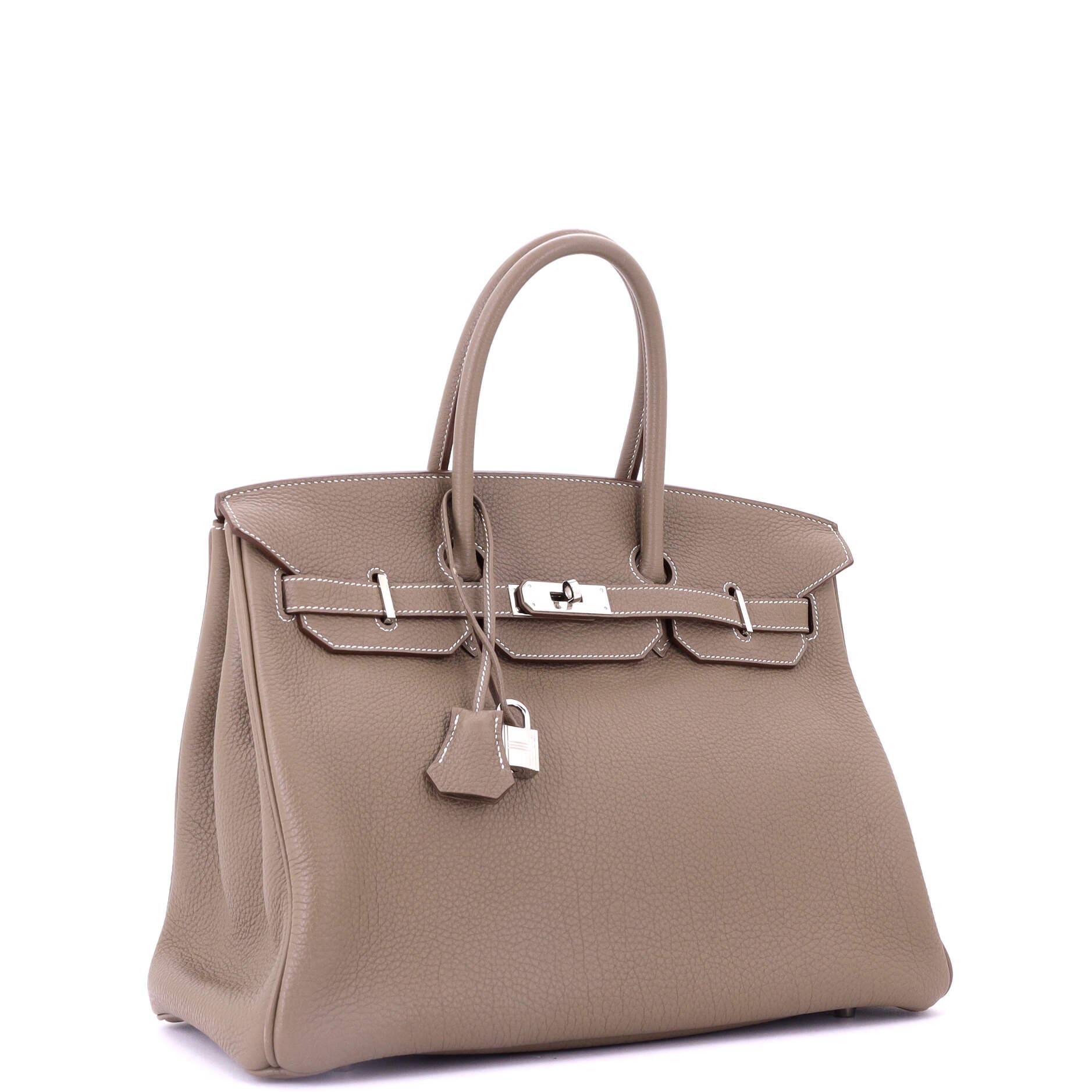 Pre-Owned Hermes Birkin Handbag Grey Togo with Palladium Hardware 35, Alternate, color, 