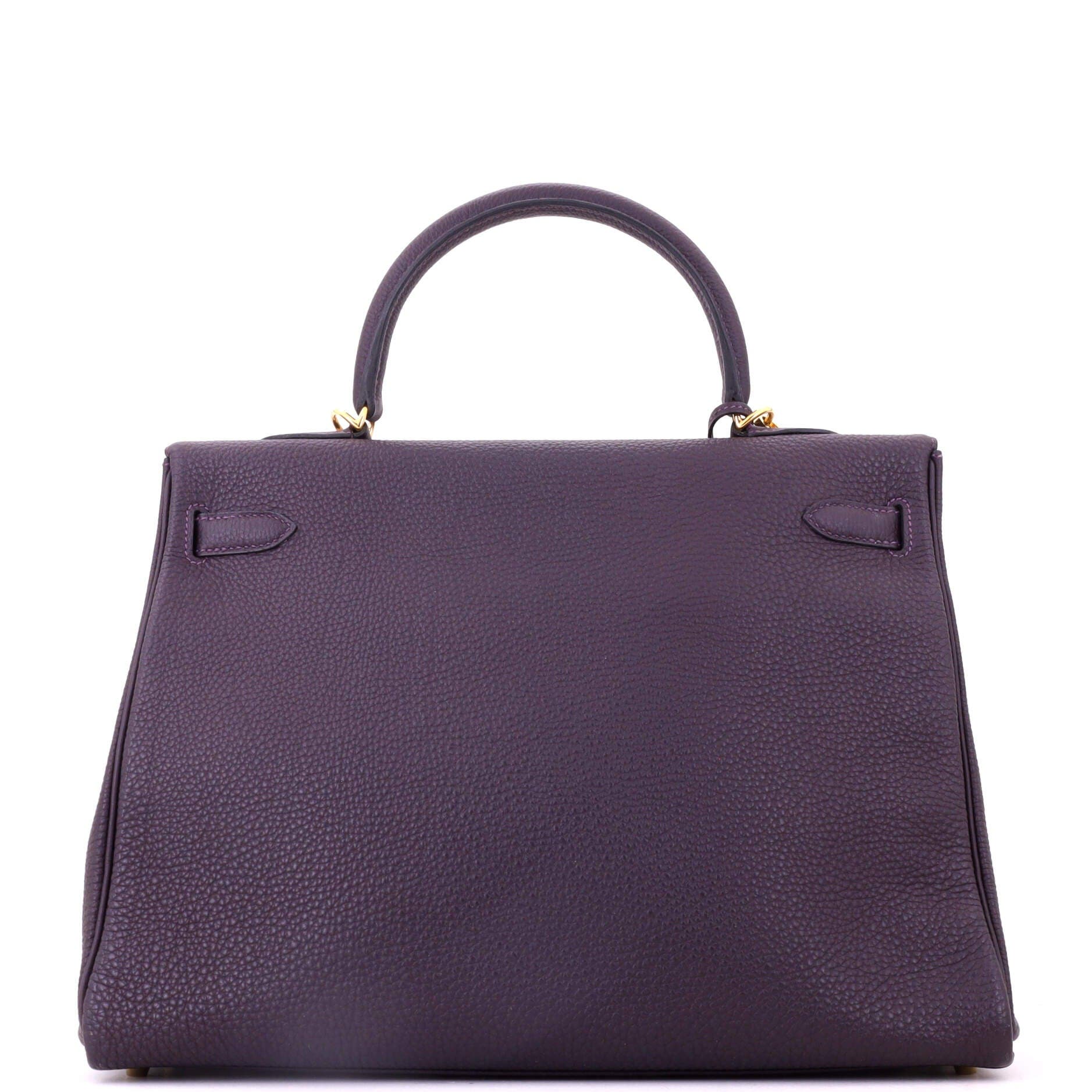 Kelly Handbag Purple Togo with Gold Hardware 35, Alternate, color, Red