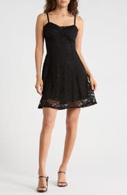 Madden Girl Lace Fit & Flare Dress