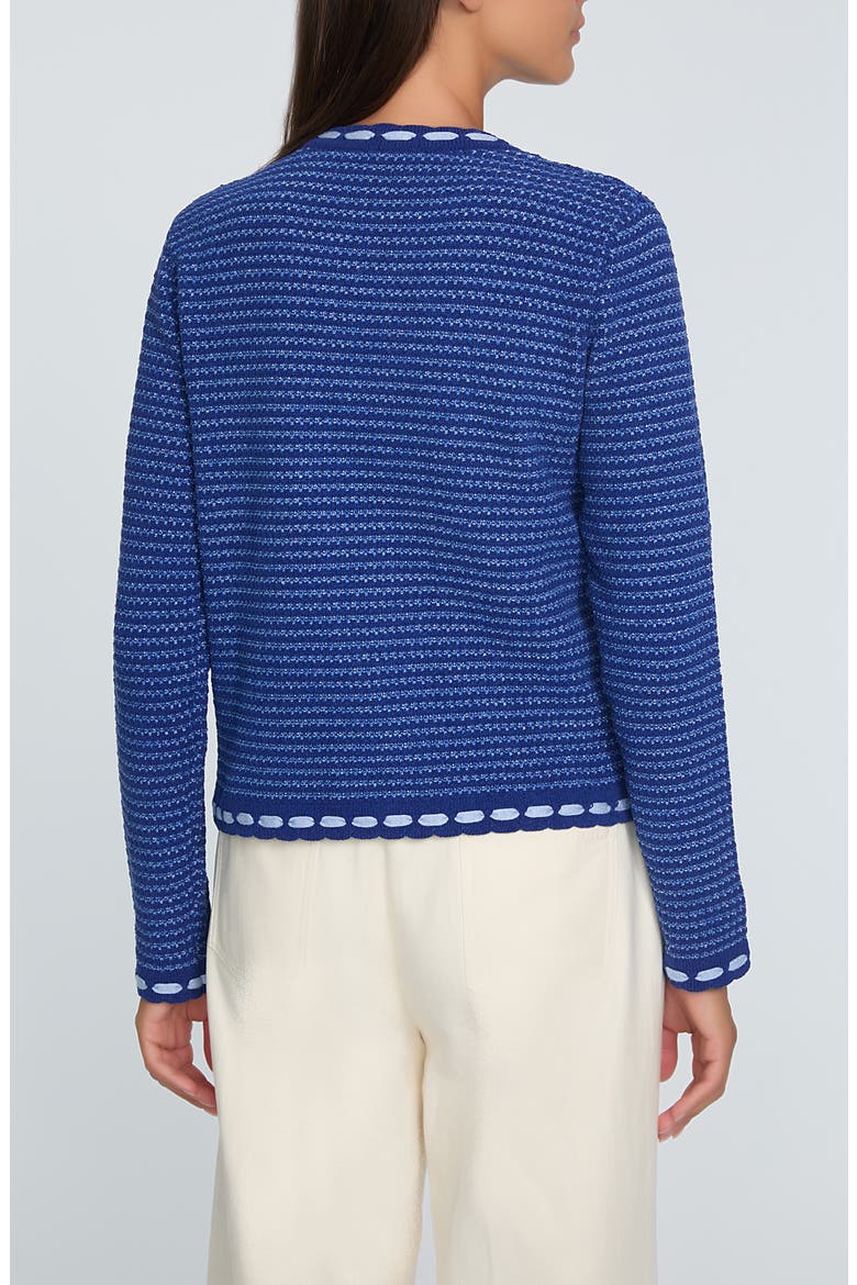 The Jana Cardigan, Alternate, color, DAPHNE BLUE