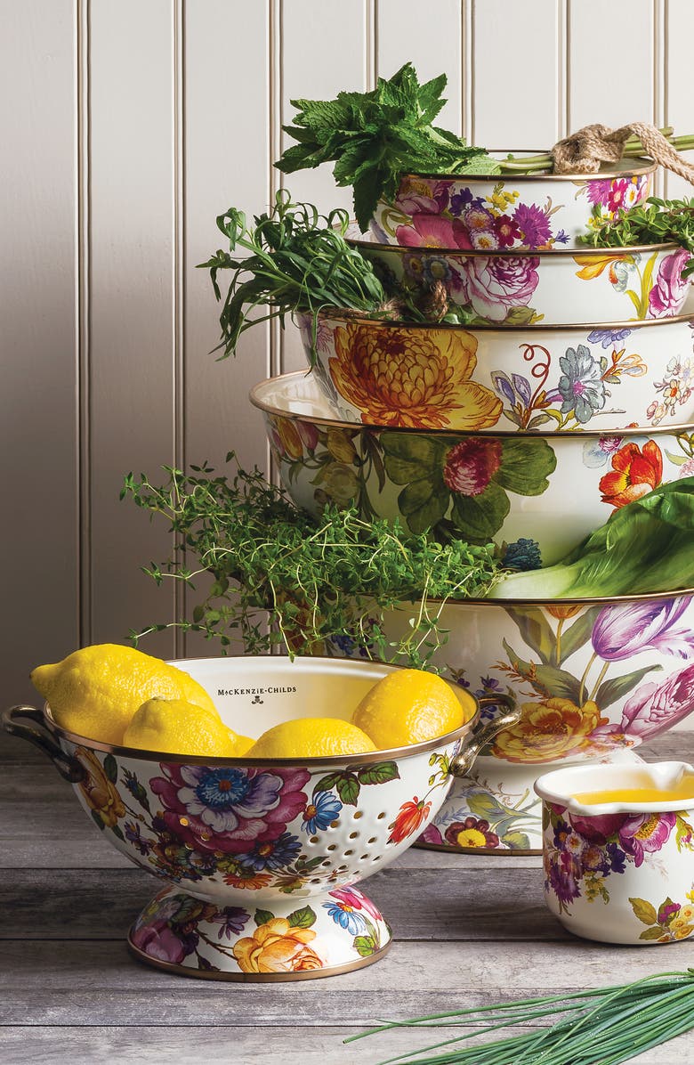 MACKENZIE CHILDS Flower Market Large Colander, Alternate, color, Multi
