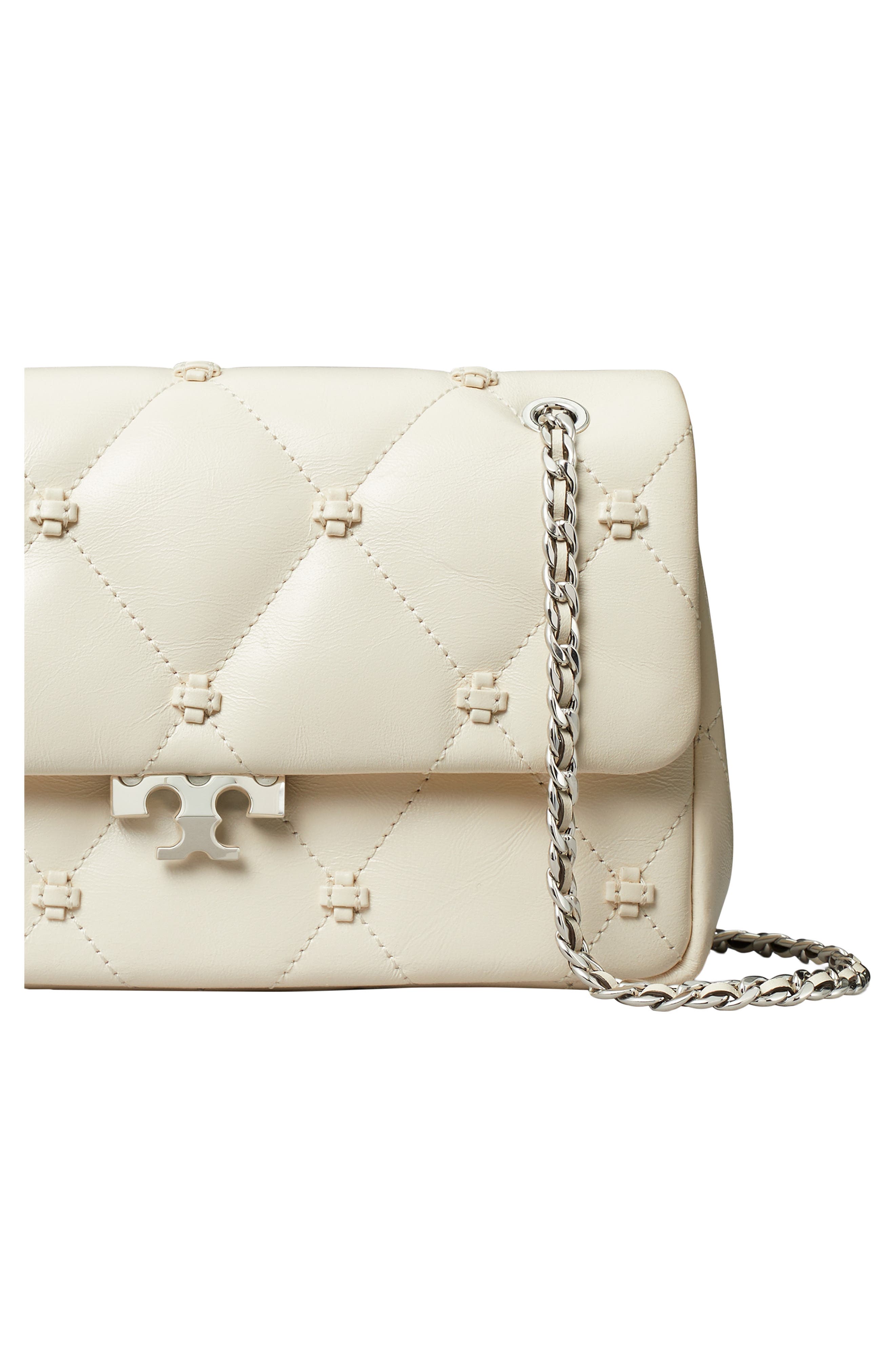 Bunny Knot Small Leather Shoulder Bag, Alternate, color, LIGHT CREAM