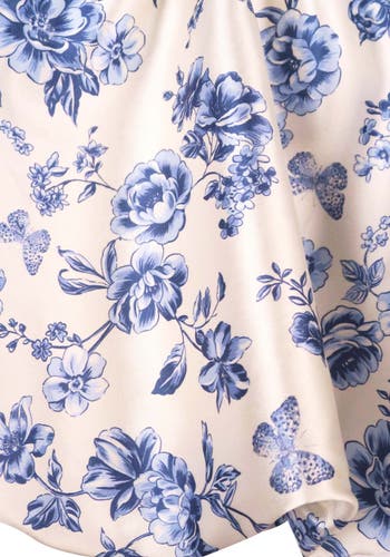 Kids' Mikado Floral Bow Back Bubble Hem Dress