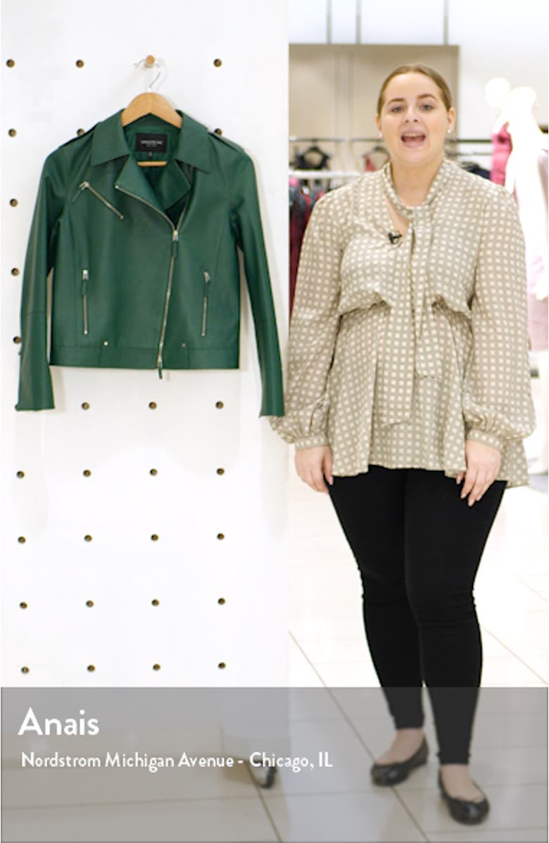 Bernice Leather Moto Jacket, sales video thumbnail