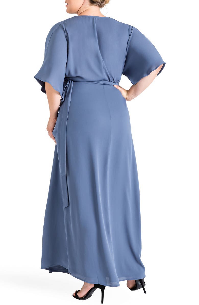 Standards & Practices Olivia Wrap Maxi Dress, Alternate, color, Slate