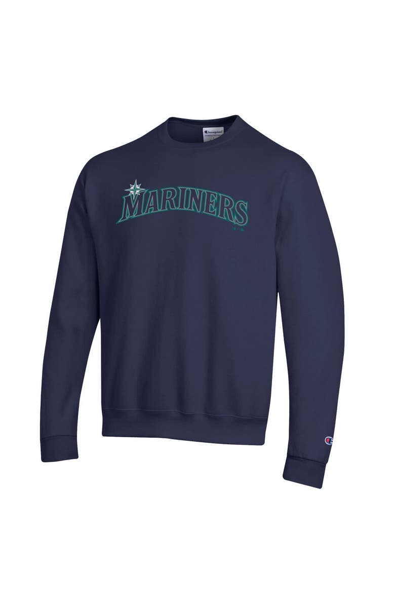 Champion Men's Champion Navy Seattle Mariners Powerblend Wordmark Sweatshirt, Alternate, color, Navy