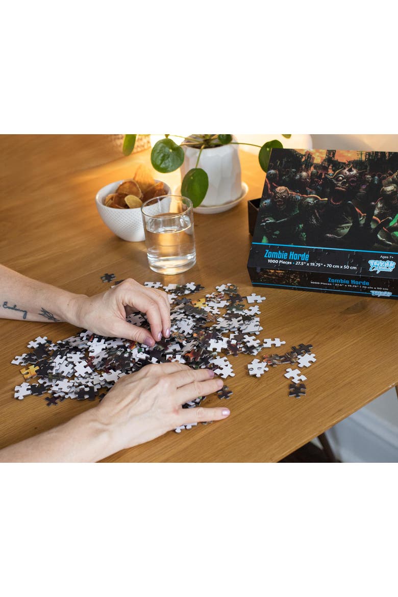 Zombie Horde Monster Horror 1000 Piece Jigsaw Puzzle, Alternate, color, Multi-Color