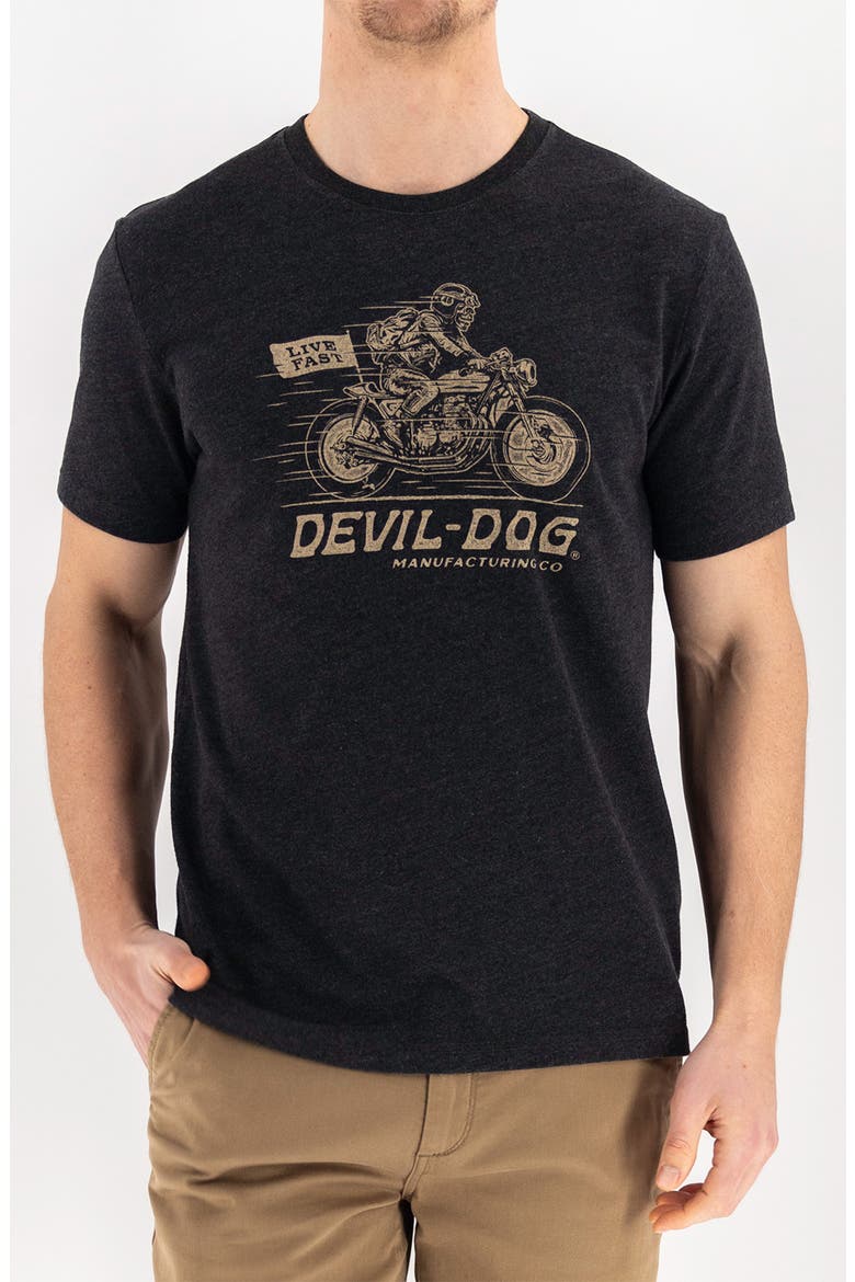 Live Fast Graphic T-Shirt, Main, color, DARK GREY
