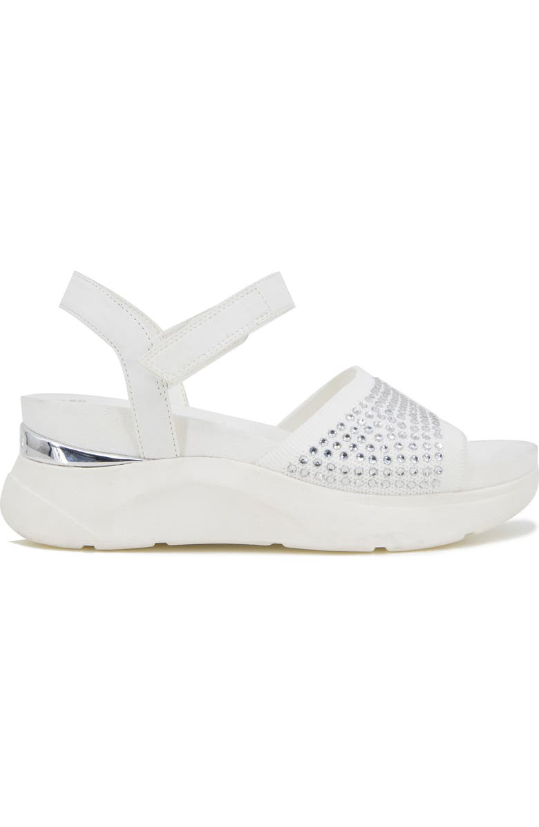Reaction Kenneth Cole Hera Crystal Platform Sandal, Alternate, color, White Jewel
