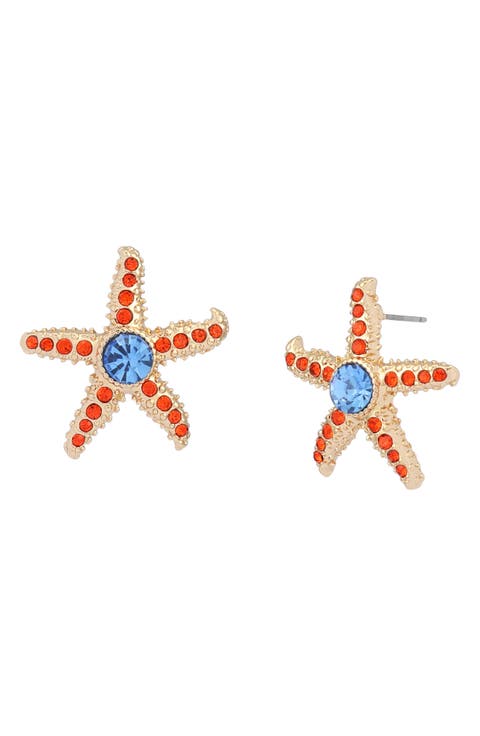 Pavé Starfish Stud Earrings