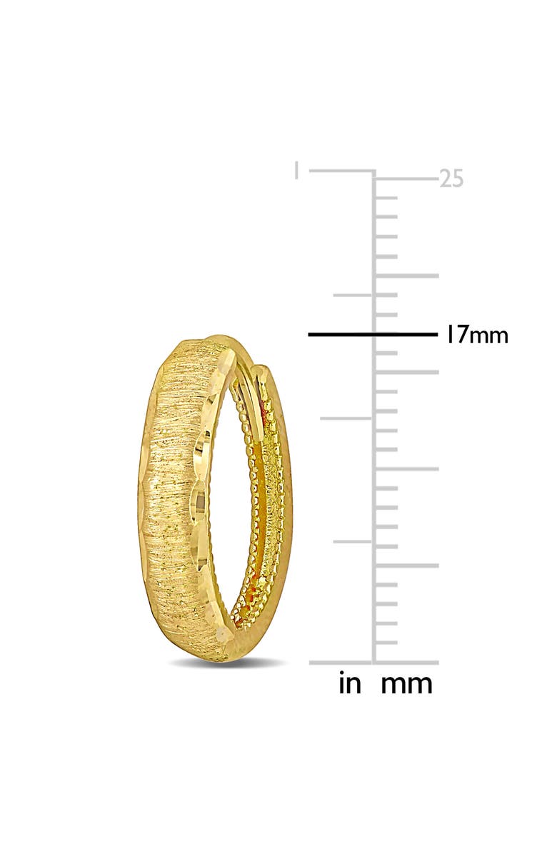 Julianna B. Huggie Hoop Earrings Brushed Finish 14k Gold, Alternate, color, 