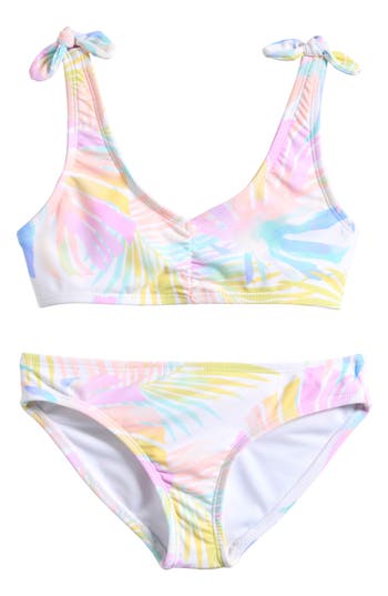 Shop Raisins Kids' Tropical Wahine 2-piece Bikini In Pink Multi