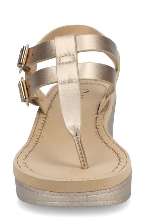 Journee Collection Journee Bianca Wedge Sandal In Gold