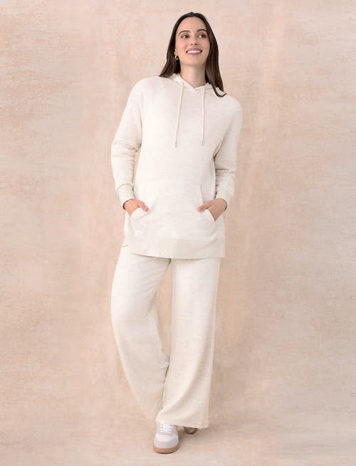 Motherhood Maternity Under The Belly Wide Leg Sweatpants In Neutral