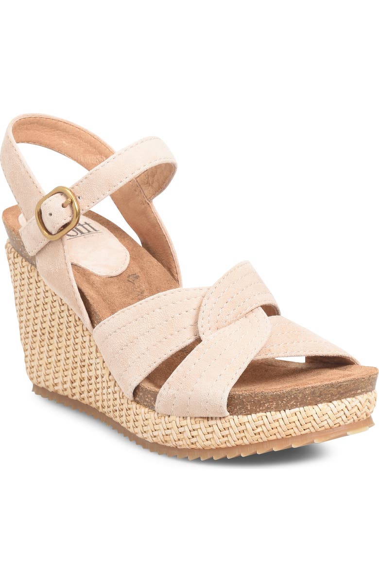 Söfft Clarissa Wedge Sandal, Main, color, Blush