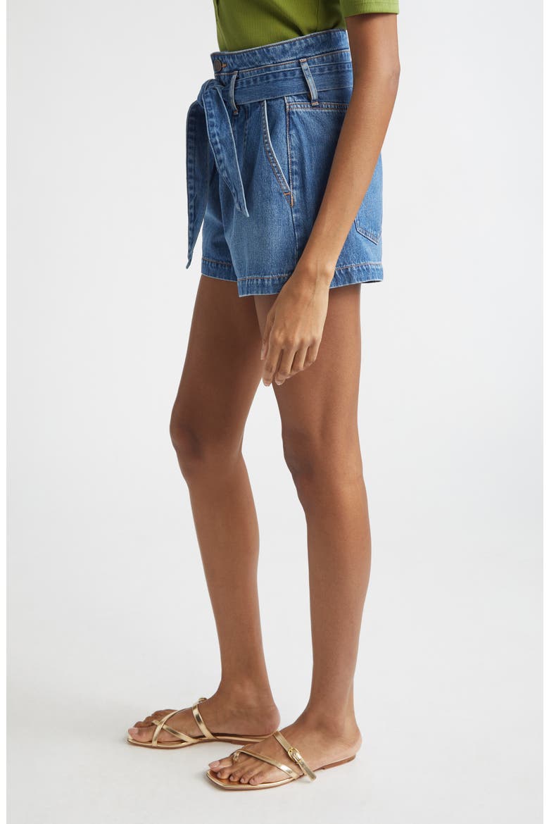 Jaylen Tie Waist Denim Shorts, Alternate, color, SERENDIPITY