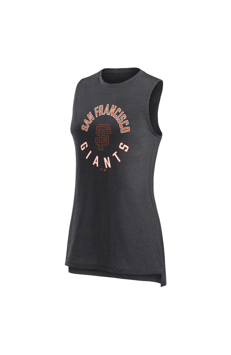 FANATICS Women's Fanatics Branded  Heather Charcoal San Francisco Giants What Goes Around Tank Top, Alternate, color, 