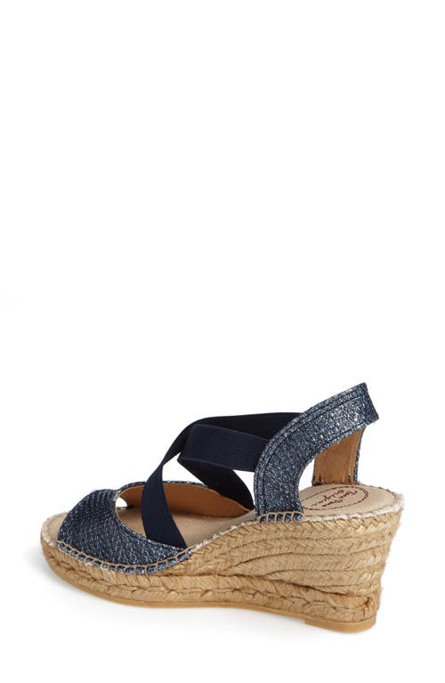 Toni Pons Sol Wedge Espadrille Sandal In Navy Fabric