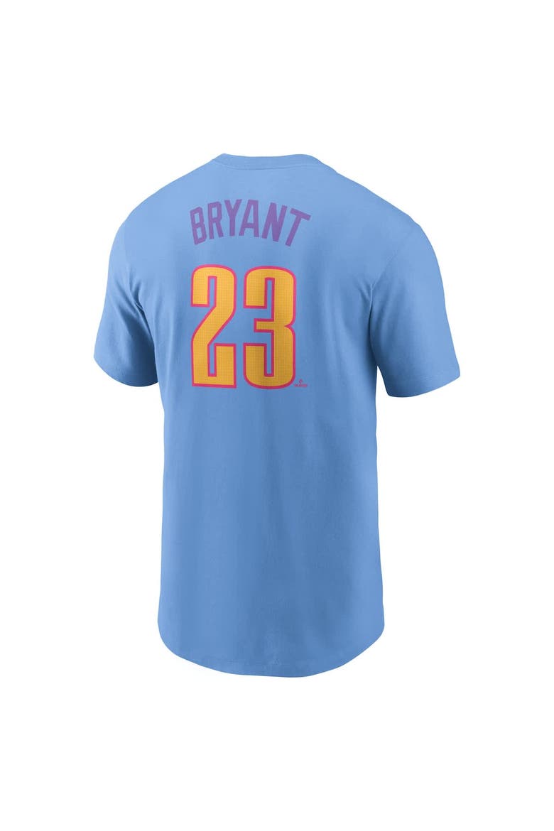 Men's Nike Kris Bryant Light Blue Colorado Rockies 2025 City Connect Fuse Name & Number T-Shirt, Alternate, color, Light Blue