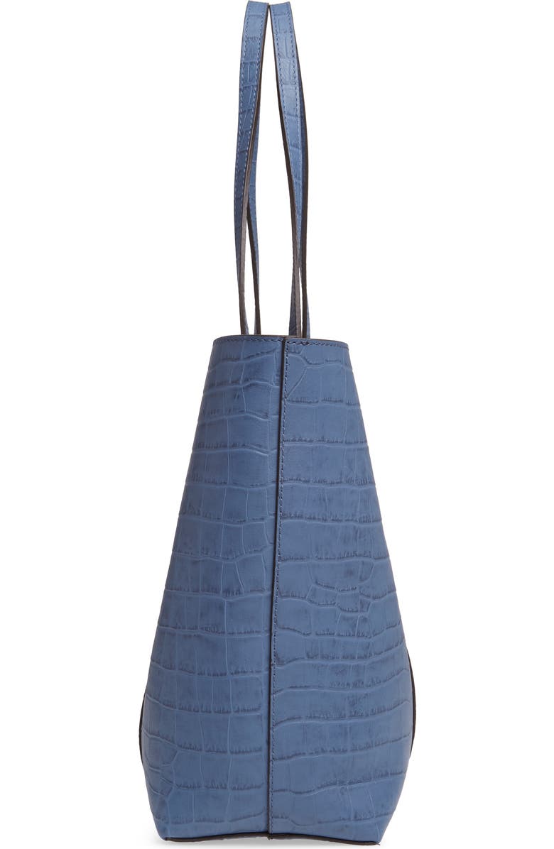 Mulberry Bayswater Matte Croc Embossed Leather Tote & Pouch, Alternate, color,