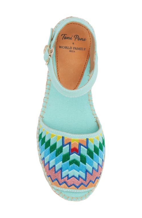 Toni Pons Love Embroidered Espadrille Sandal In Rainbow