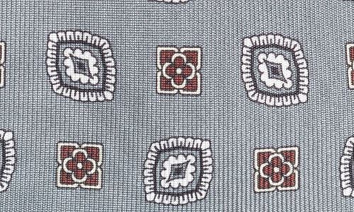 Brioni Mixed Medallion Print Silk Tie In Coffee