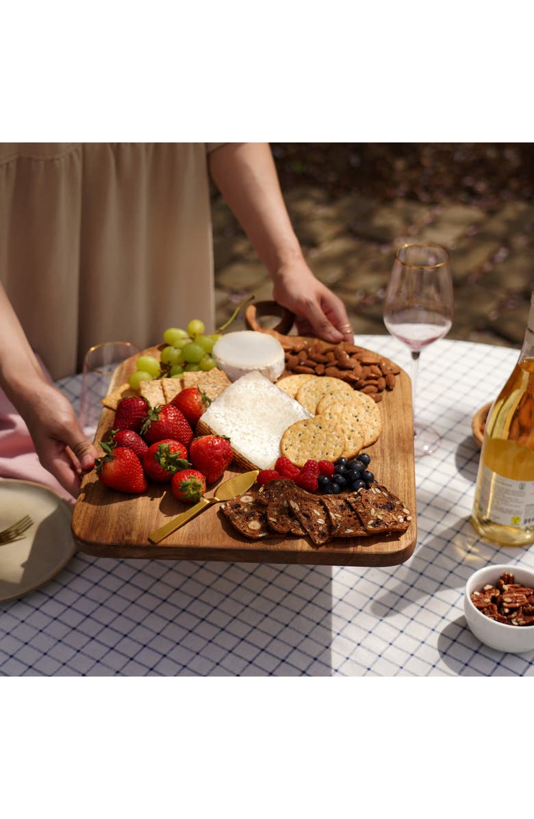 TWINE Large Acacia Loop Serve Board, Alternate, color, Wood