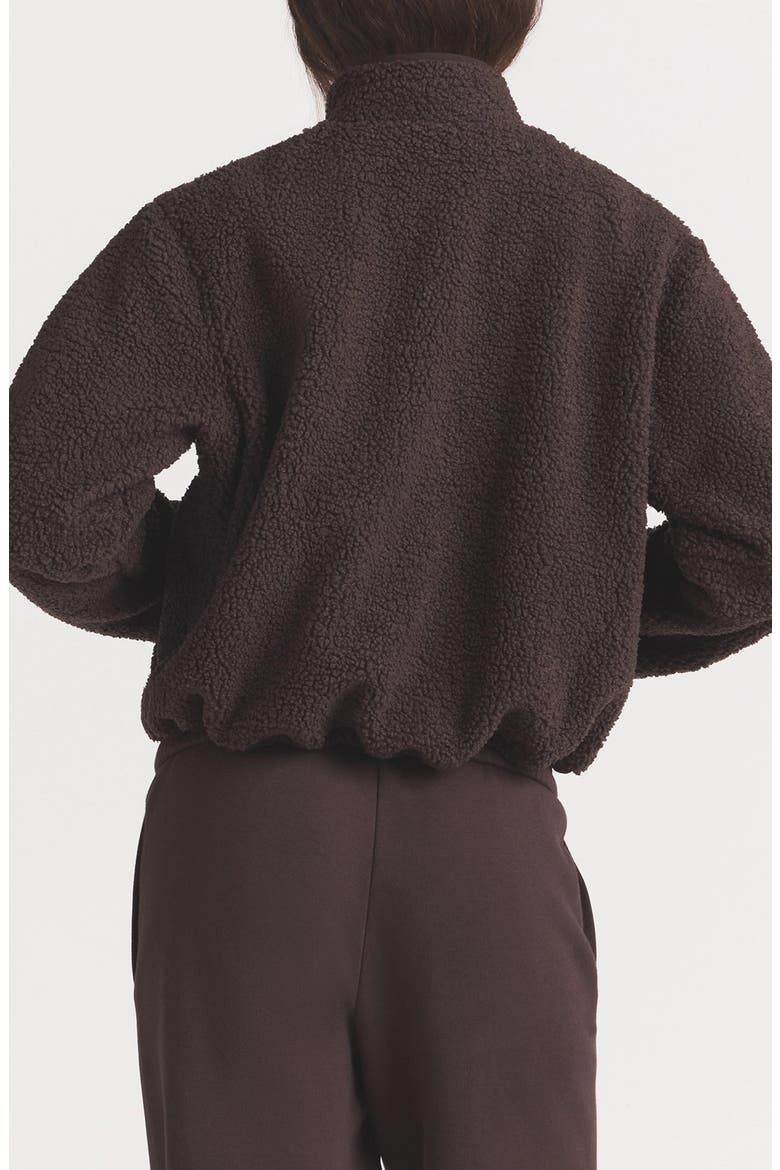 Teddy Boxy Full Zip Jacket, Alternate, color, ESPRESSO