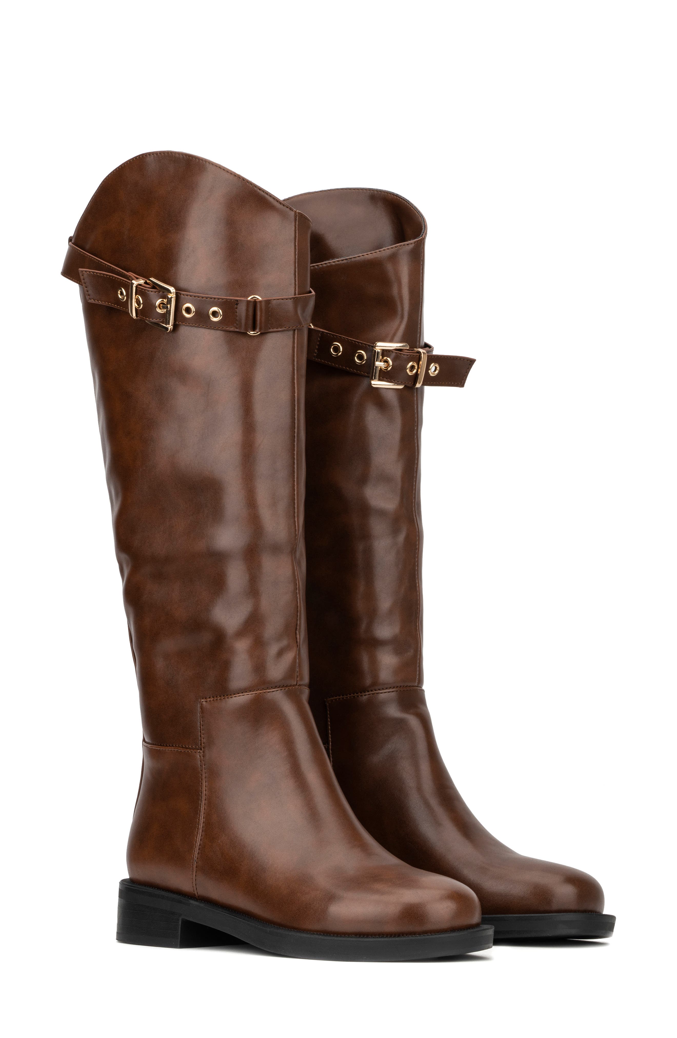 TORGEIS Antonella Buckle Boot, Alternate, color, Brown