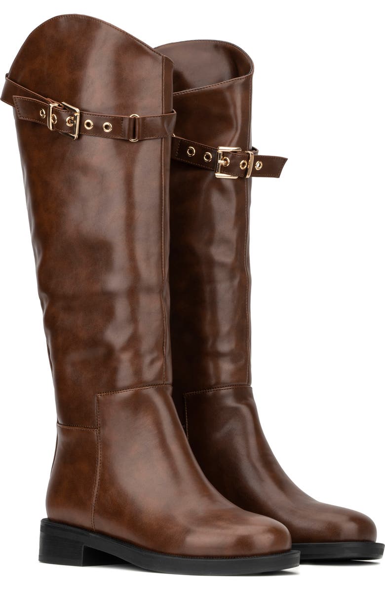 TORGEIS Antonella Buckle Boot, Alternate, color, Brown