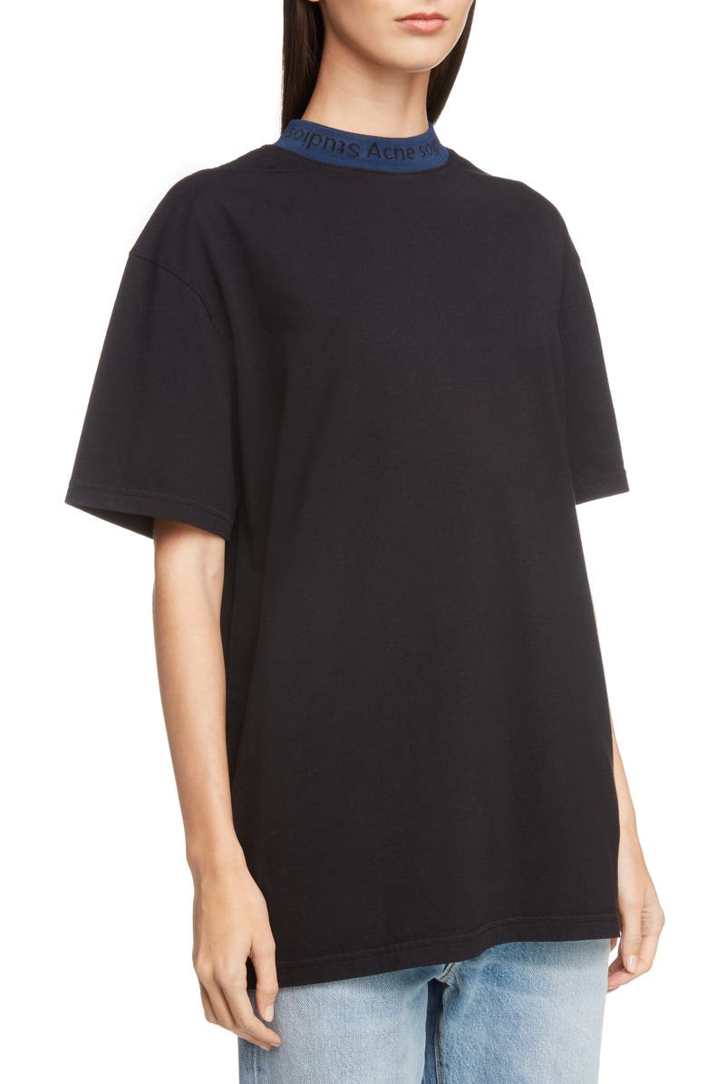 Acne Studios Logo Neck Tee, Alternate, color, 