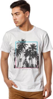 Lost Gods Men's Tropical Paradise Frame Short Sleeve Graphic T-Shirt