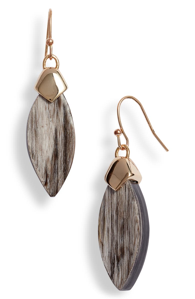 Akola Lila Horn Petal Drop Earrings, Main, color,