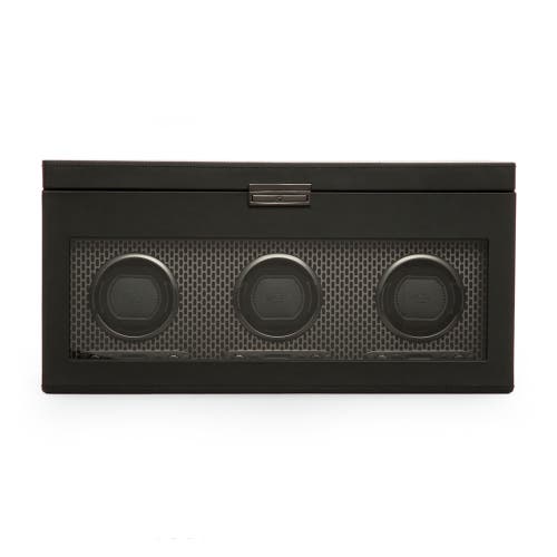 Wolf Axis Triple Watch Winder With Storage In Black