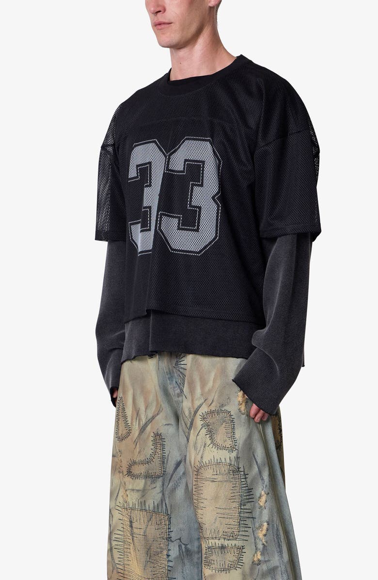 mnml Layered Look Mesh Football Jersey, Alternate, color, 