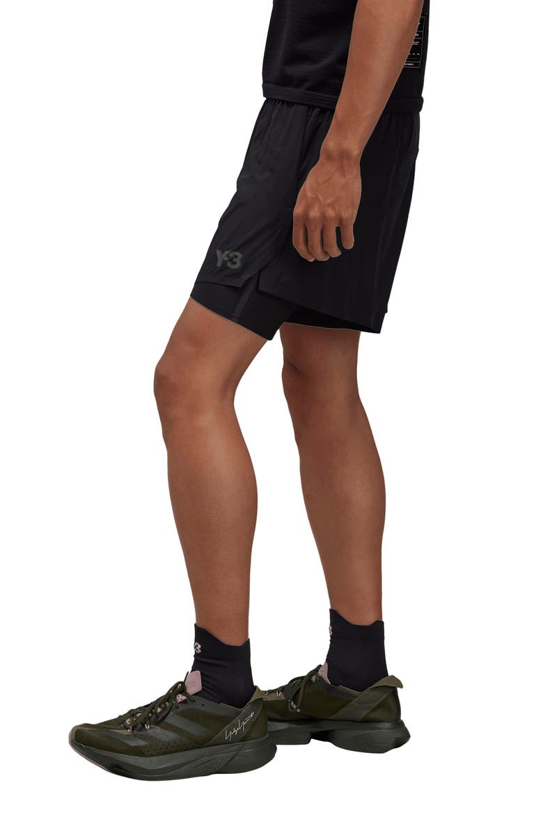 2-in-1 Running Shorts, Alternate, color, BLACK