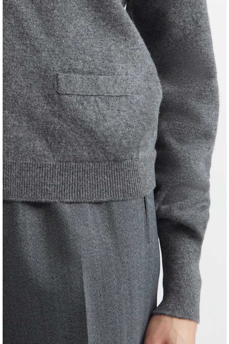 Virgin Wool Cardigan, Alternate, color, DARK GREY