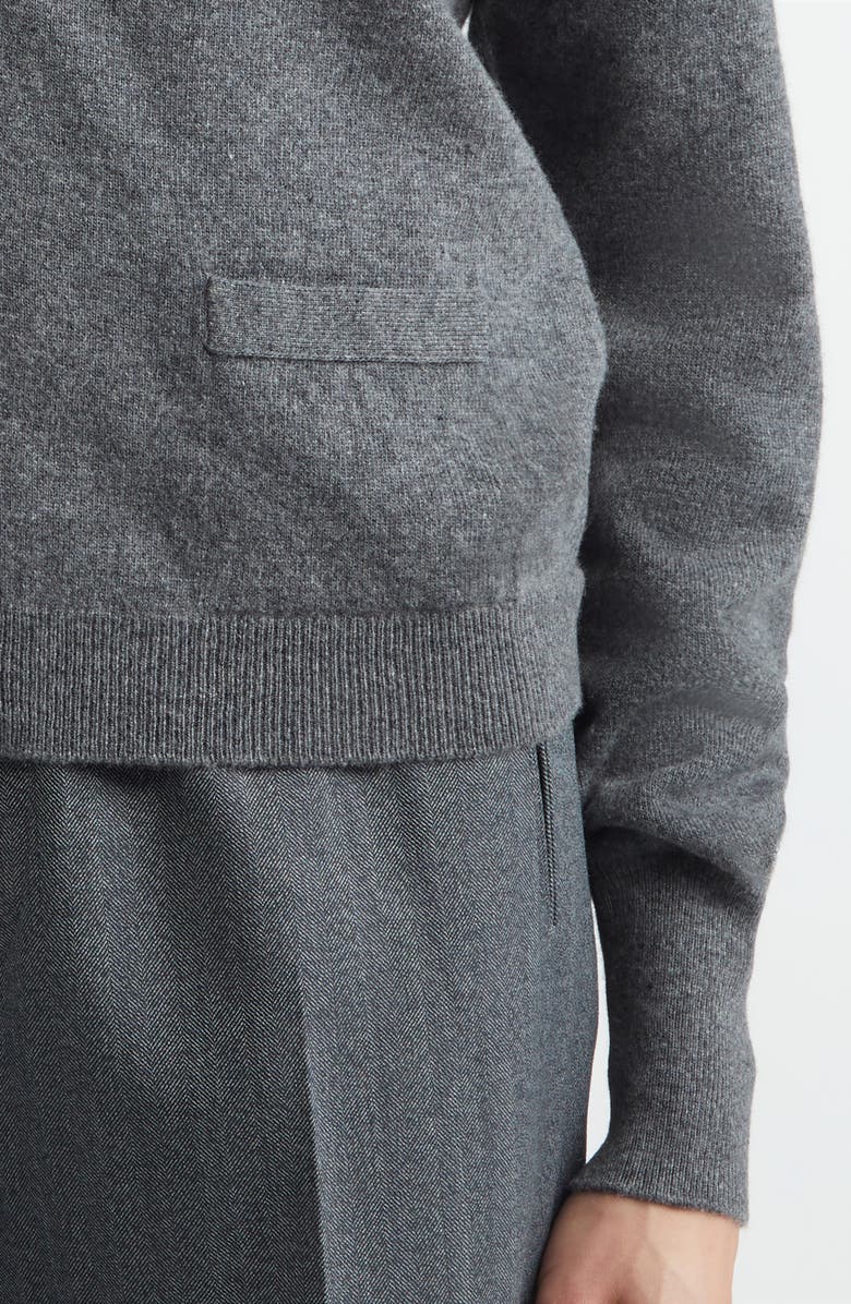 Maison Margiela Virgin Wool Cardigan, Alternate, color, Dark Grey