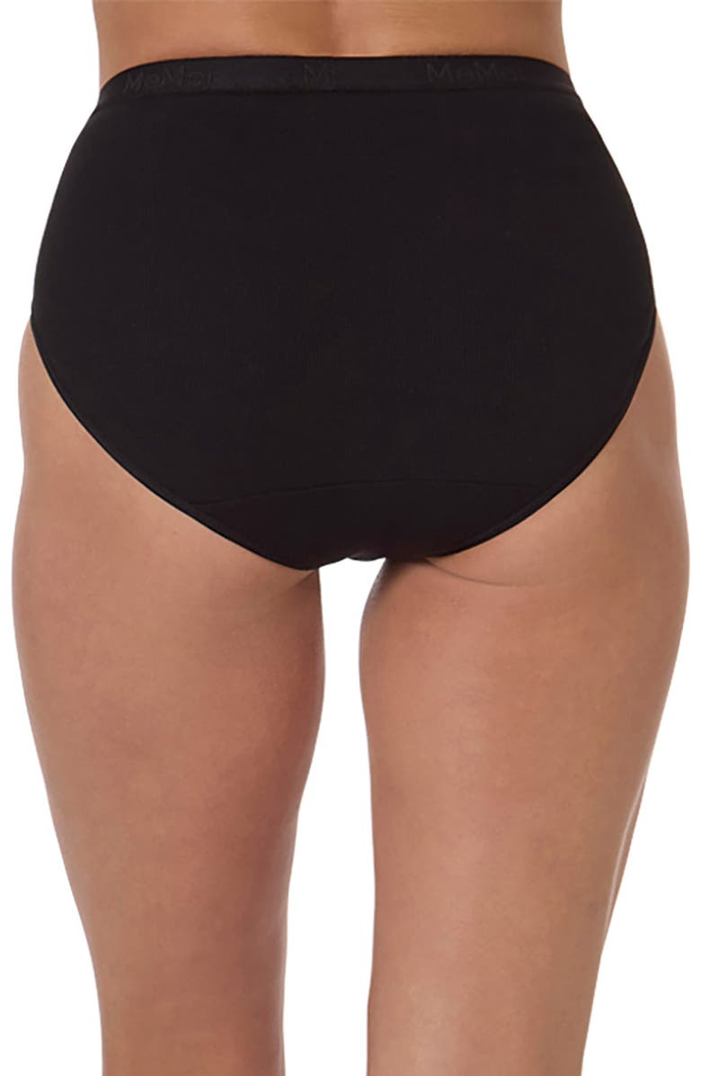 MeMoi Seamless Rib 3-Pack Briefs, Alternate, color, Black