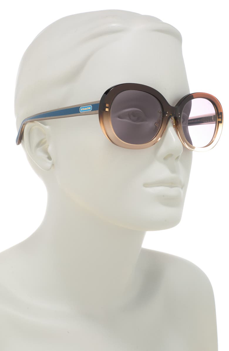 COACH Creative Class 55mm Oval Sunglasses, Alternate, color,