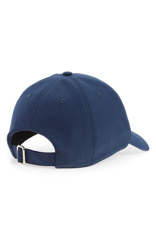 Givenchy Embroidered Cap With Curved Brim And Metal Buckle In Navy
