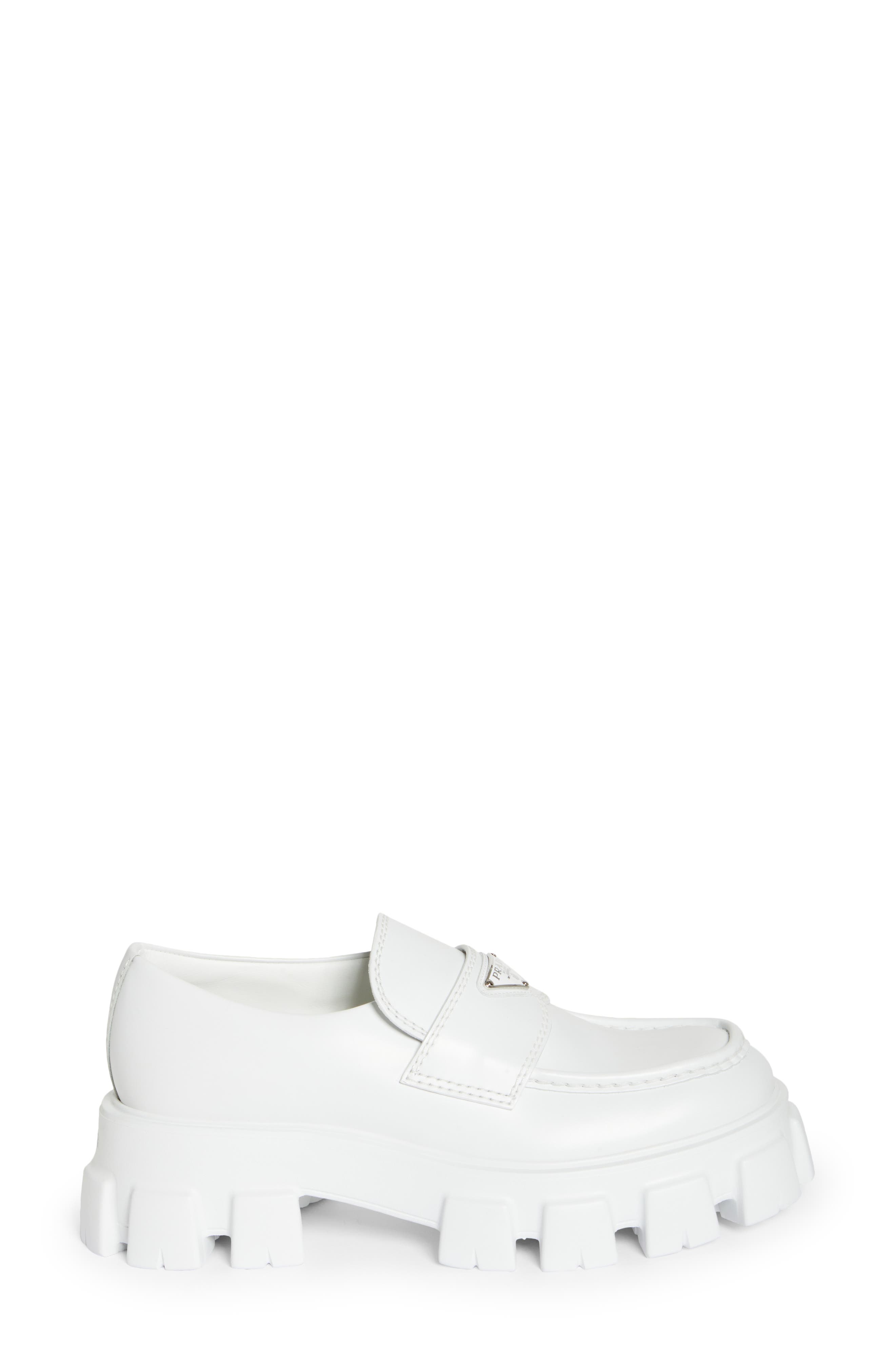 Monolith Lug Sole Loafer, Alternate, color, BIANCO