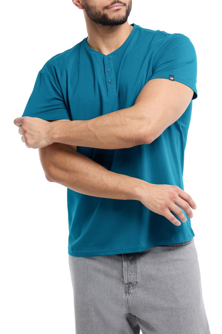 Short Sleeve Henley, Alternate, color, TEAL
