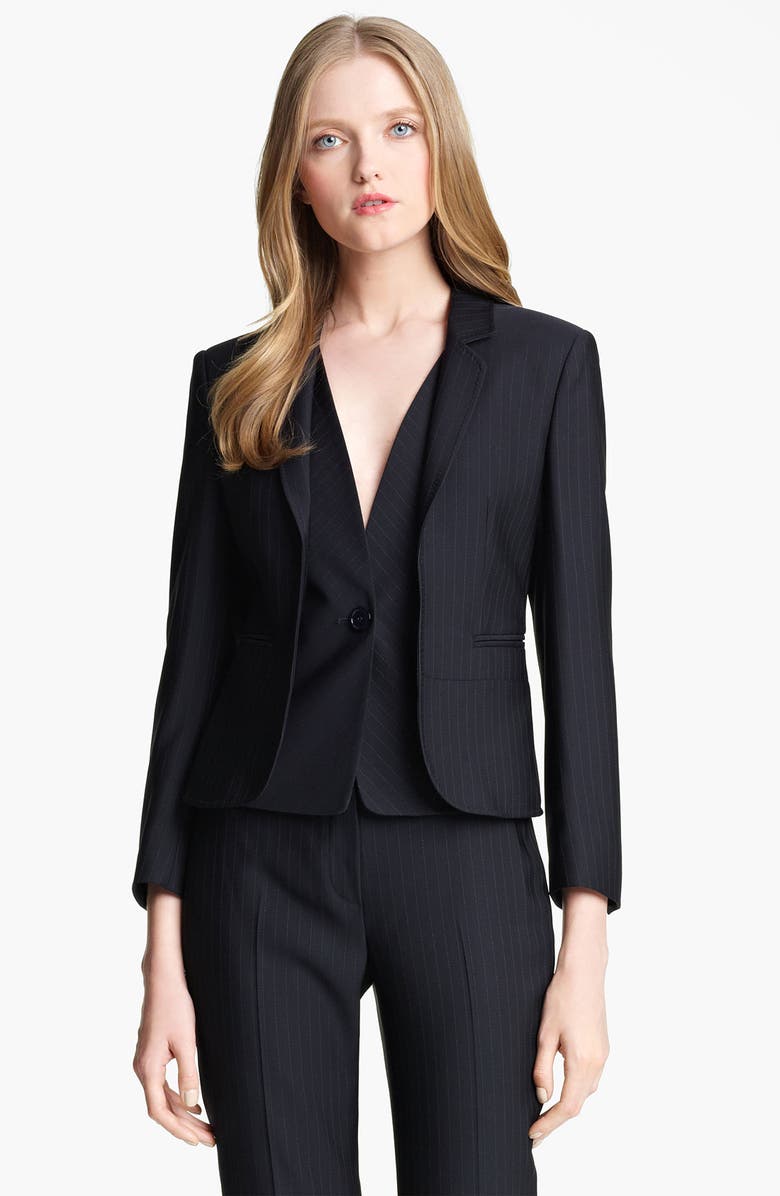 Armani Collezioni Pinstripe Jacket with Attached Vest, Main, color,