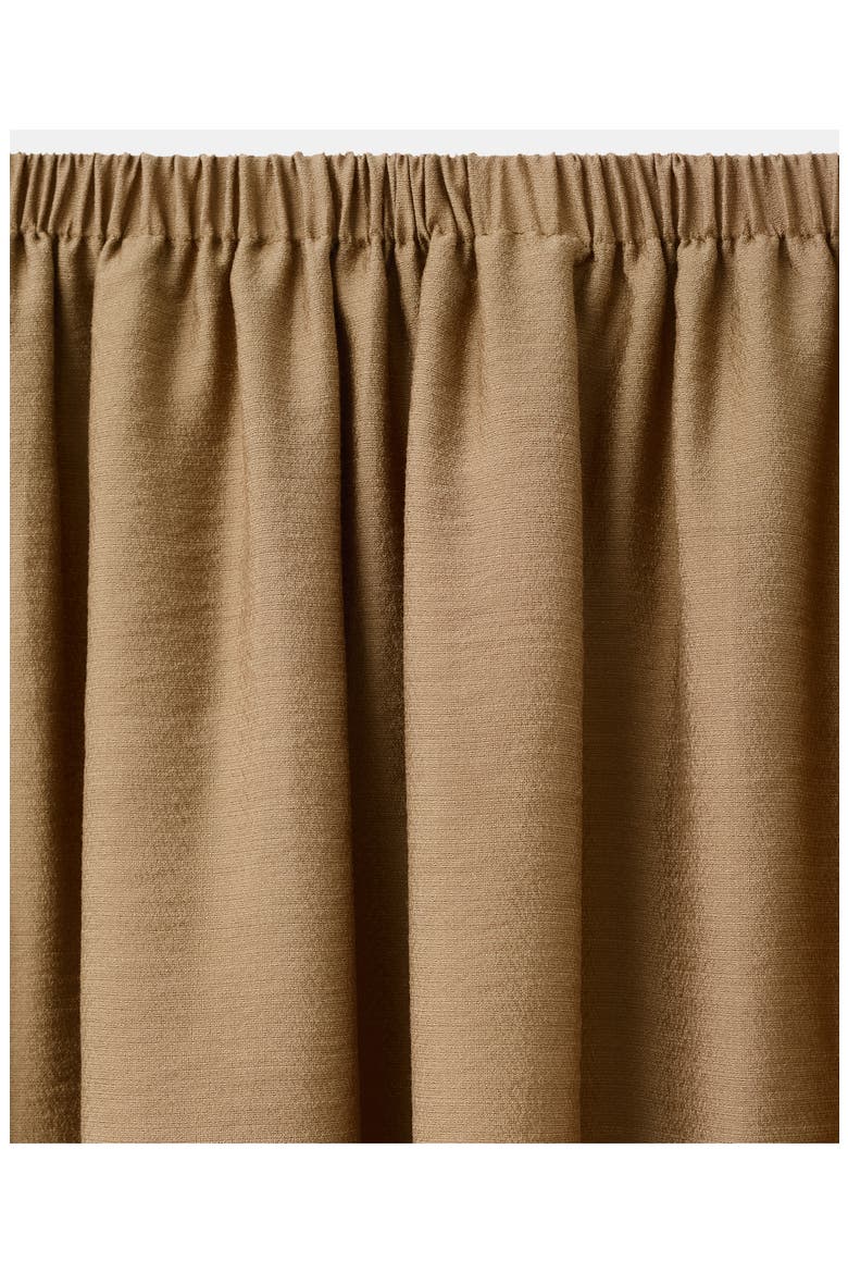 Gathered A-Line Midi Skirt, Alternate, color, BROWN