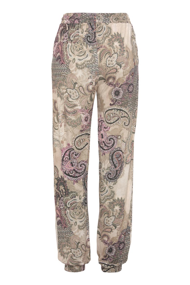 Smocked Elastic Hem Pants, Alternate, color, Beige Lilac