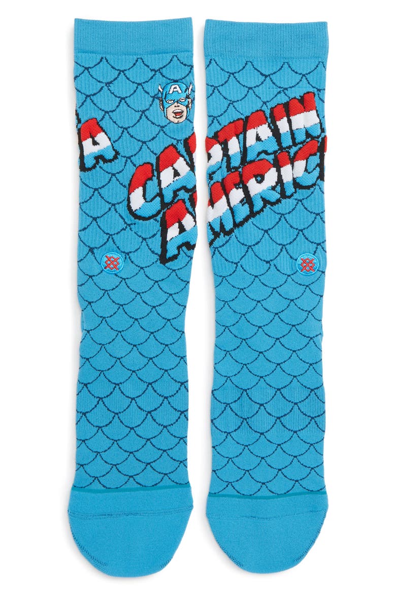 Captain America Socks, Main, color, BLUE